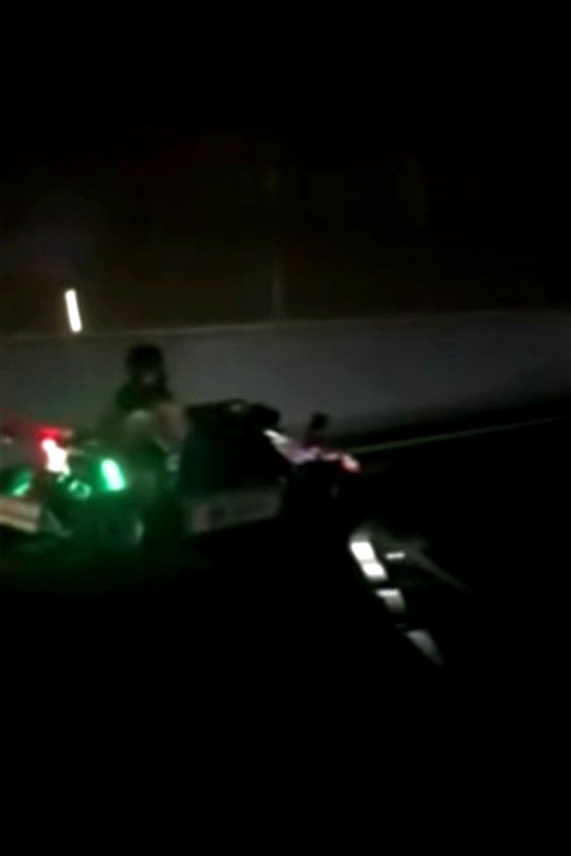 A real-life “Mario Kart” that sped down a restricted highway and over the Rainbow Bridge in Tokyo is now being chased by local authorities.