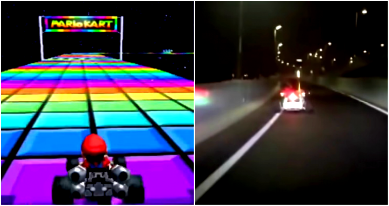 Man Drives a ‘Mario Kart’ Over Tokyo’s Rainbow Bridge, Still on the Run From Police