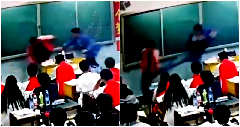 A Teacher Attacked Students in Front of a Class and No One Moved an Inch While it Was Happening