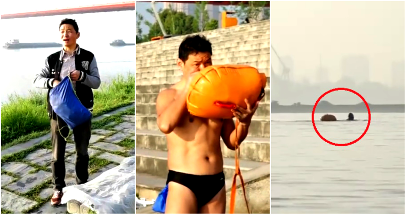 This Man Has Swum Across the Yangtze River for 11 YEARS to Cut His Office Commute