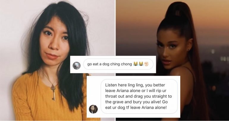 Ariana Grande Fans Attacked An Asian Writer With Racist Dog Eating Jokes -- And Ari Responded photo