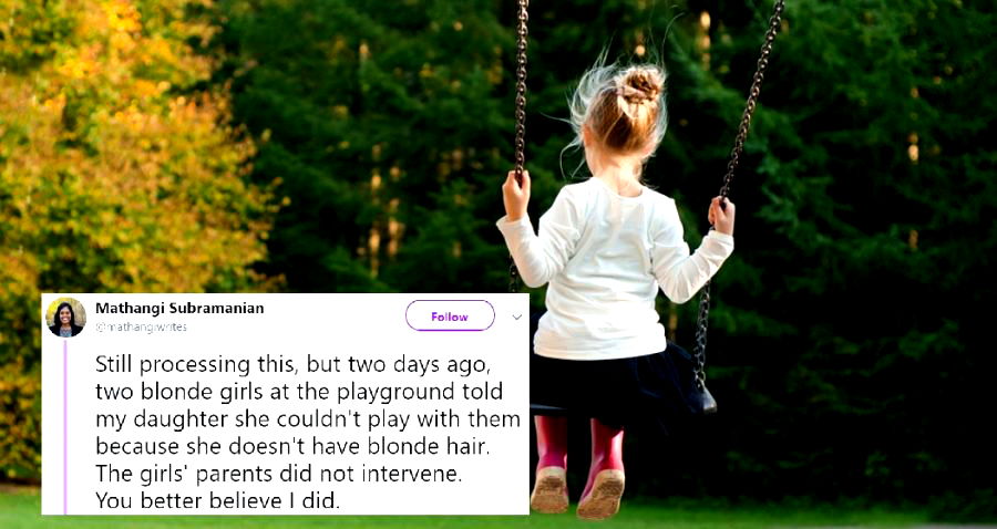 Blonde Girls Told Her Daughter She Can’t Play With Them Because She’s Not Blonde — The White Parents Didn’t Stop It