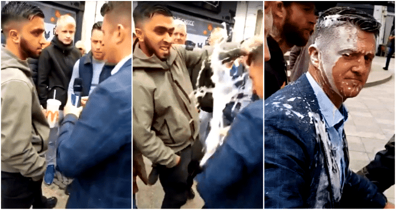 Asian Man Douses Far-Right Activist With Milkshake, Brings All the Neo-Nazis to the Yard