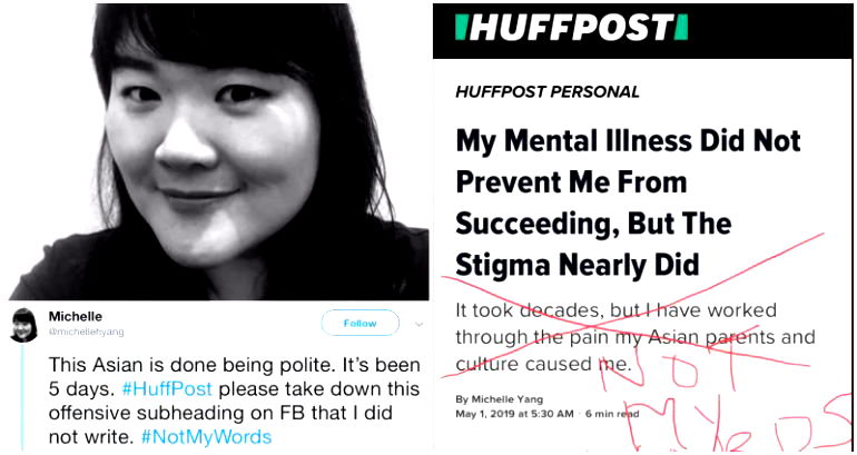 HuffPost Hijacks Asian Woman’s Story on Mental Health Stigma with Racist Sub-Heading