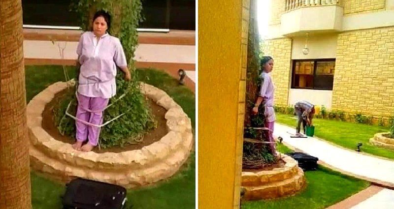 Filipina Maid Tied to a Tree by Cruel Employers in Saudi Arabia