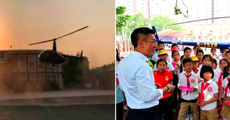 Rich Chinese Dad Flies Helicopter to Daughter’s School, Swears He’s Not Flexing