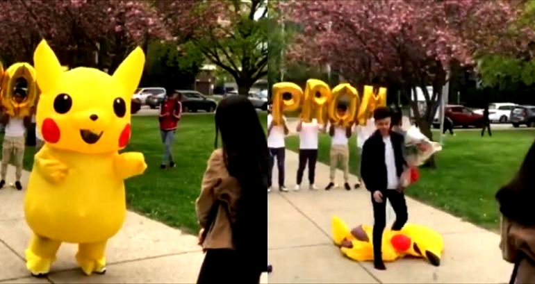 Guy’s Promposal in a Pikachu Costume is So Cute It Sickens Me