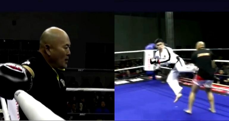 ‘Kung Fu Master’ Gets Wrecked by Chinese Taekwondo Black Belt
