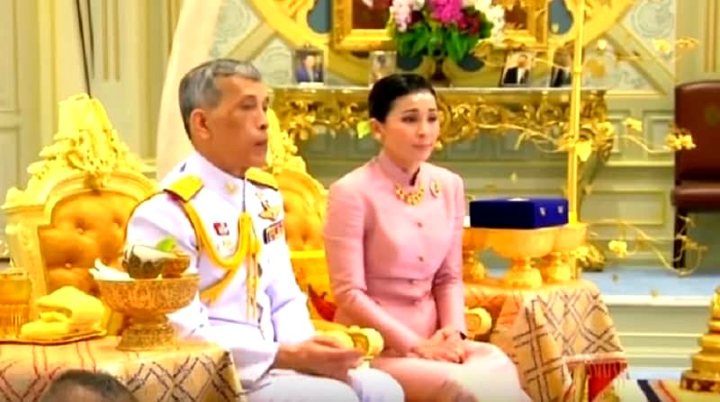The Thai king has turned the deputy head of his personal security detail into a queen by marrying her.