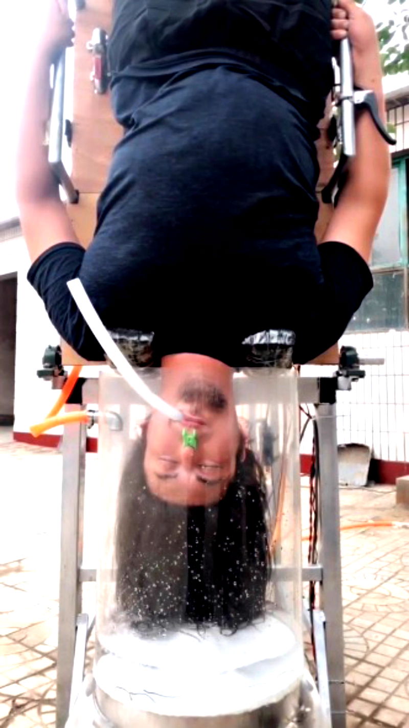 An inventor in China has gone viral on social media after creating a hair washing machine that forces users to go upside down if they actually want to see it work.