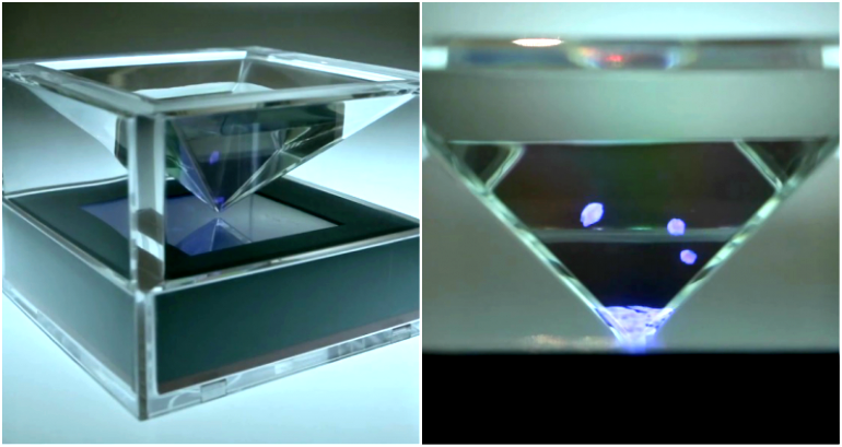 Futuristic Sake Cup Fills Your Drink With Holographic Cherry Blossoms