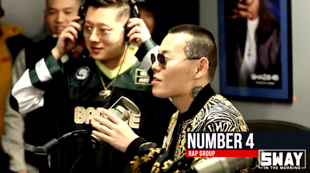 A Chinese rap group called Number 4 guest starring on the radio show “Sway in the Morning” was quickly called out by the hosts of the show for their use of the n-word in a freestyle rap.