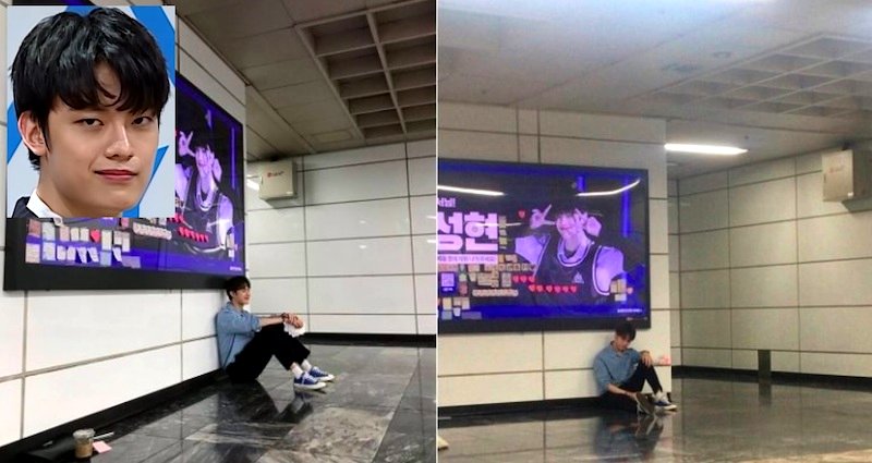 Idol Contestant Sits Next to His Billboard to Thank Fans After Losing on the Show