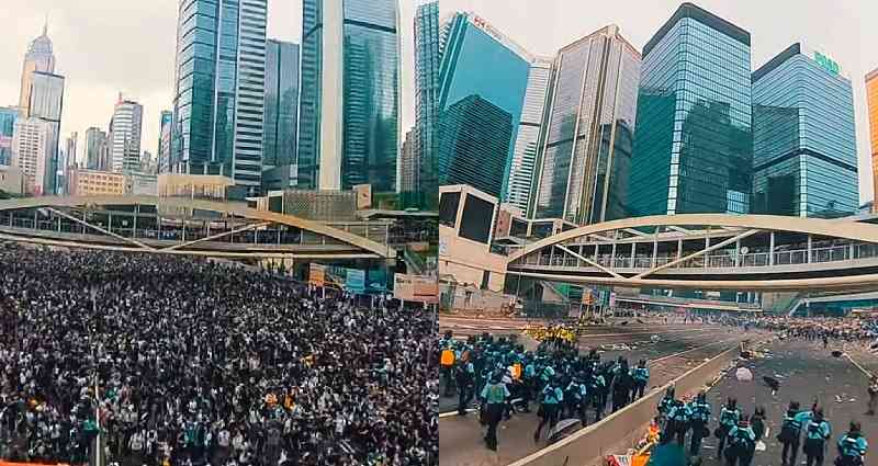 Drone Footage of Hong Kong’s Protest Shows Epic ‘Battle’ on the Streets