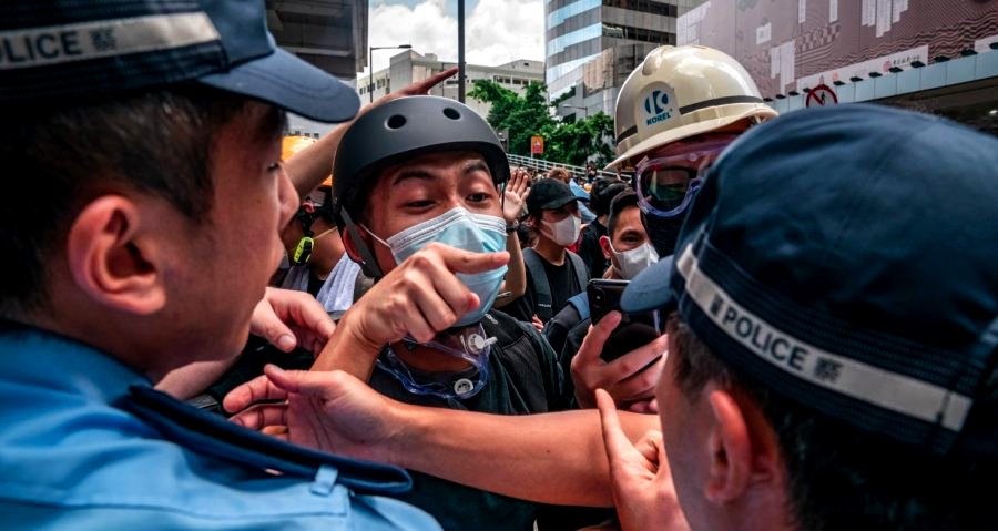 China Censors Hong Kong Protest News to Blame ‘Riots’ on America