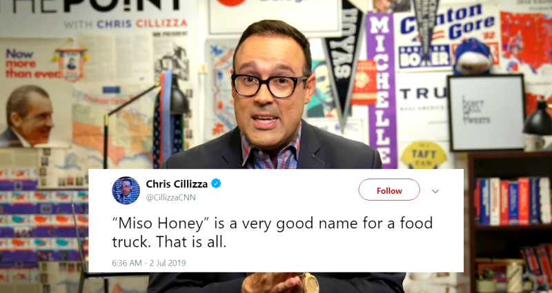 CNN Commentator Sparks Outrage After Tweeting ‘Miso Honey’ is a ‘Very Good’ Food Truck Name