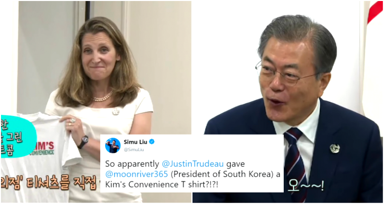 Canada Gave a ‘Kim’s Convenience’ Shirt to South Korea’s President and People are Loving It