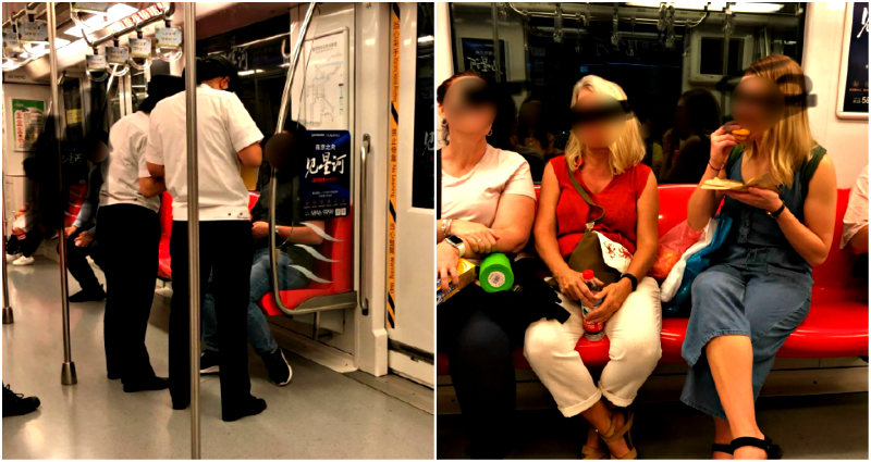 Chinese Netizens Outraged After White Woman Isn’t Fined for Eating on Subway