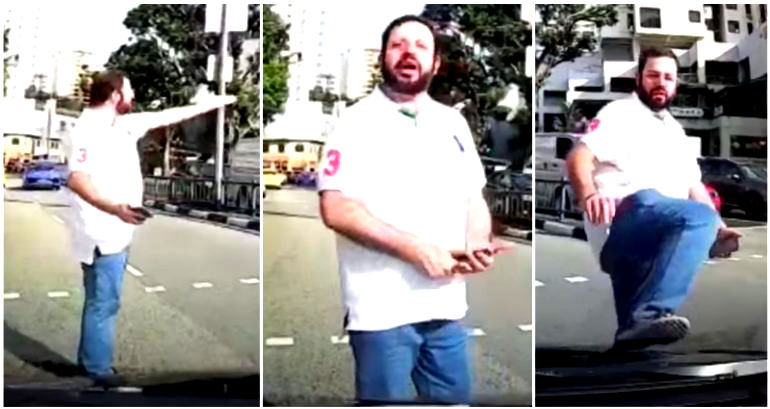 Man Becomes the ‘Most Self-Entitled’ Pedestrian Jaywalking in Singapore