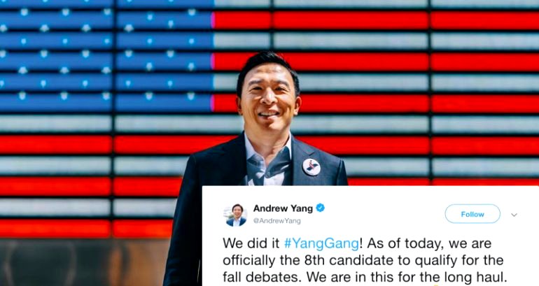 Andrew Yang Just Qualified for the Fall 2020 Democratic Debates