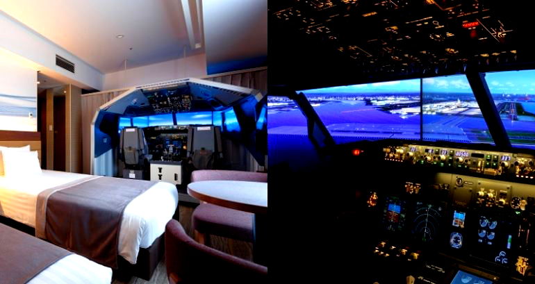 Japanese Airport Hotel Puts Flight Simulator in Room for $233 a Night