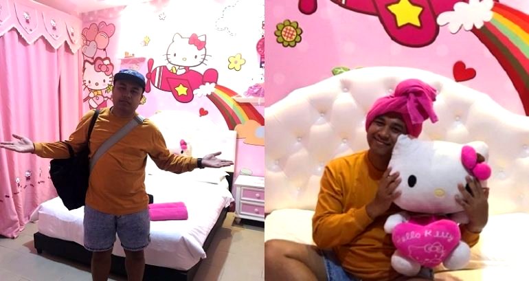 Wife Trolls Husband By Booking Him a Hello Kitty-Themed Hotel Room
