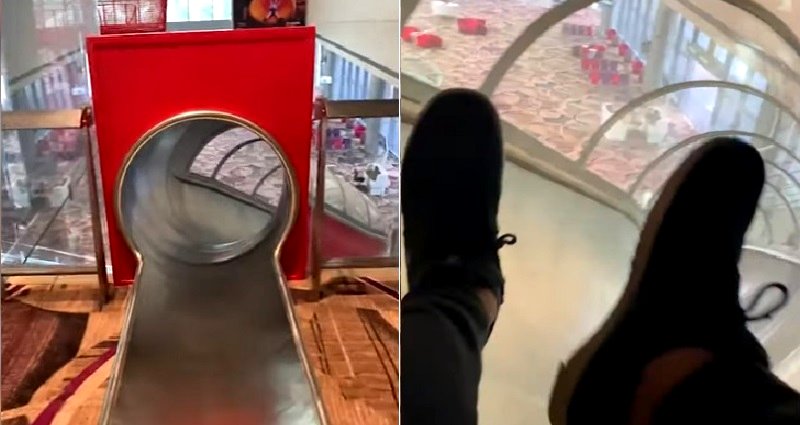 Thrilled Passenger Discovers He Can Slide to Reach His Gate at Singapore’s Changi Airport
