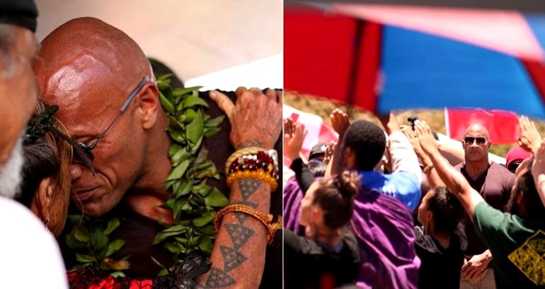 ‘The Rock’ Joins Hundreds of Hawaiians Protesting $1.4 Billion Telescope on Sacred Mauna Kea Mountain