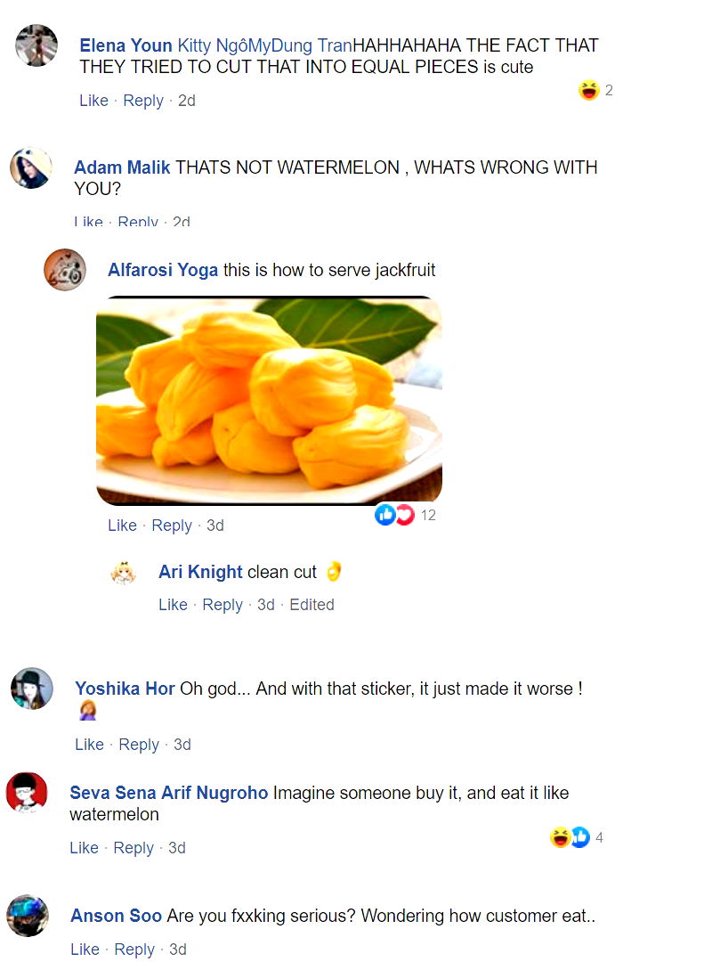 Facebook user Mei Tan shared the pictures on August 2 showing the completely butchered jackfruit coincidentally placed right under the watermelons at a Whole Foods Market in Wheaton, Illinois.