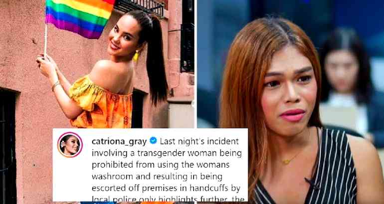 Miss Universe Catriona Grey Supports Trans Woman Arrested for Trying to Use Women’s Restroom
