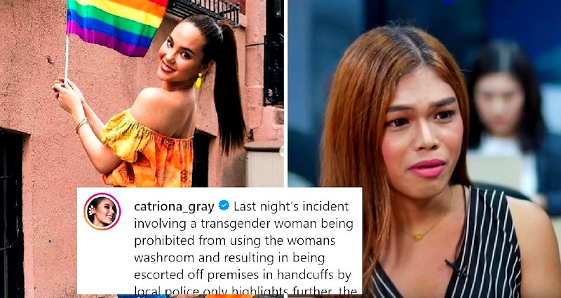 Miss Universe Catriona Grey Supports Trans Woman Arrested for Trying to Use Women’s Restroom