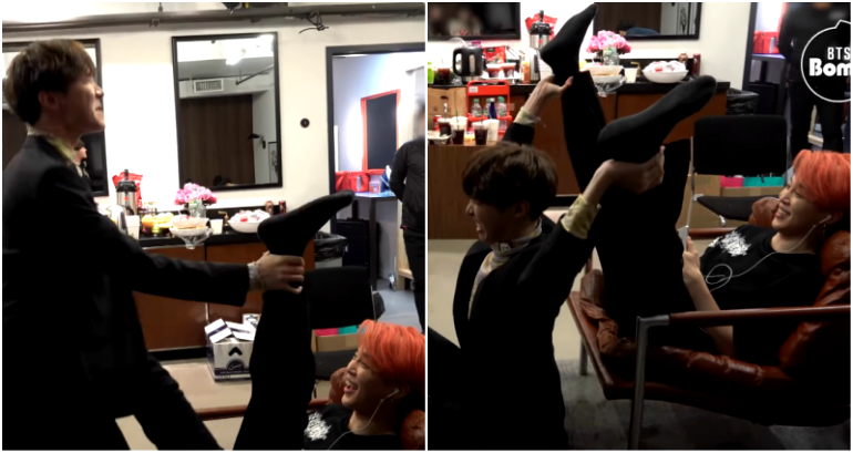 BTS’ J-Hope Uses Jimin’s Flexible Legs in Viral Exercise Video