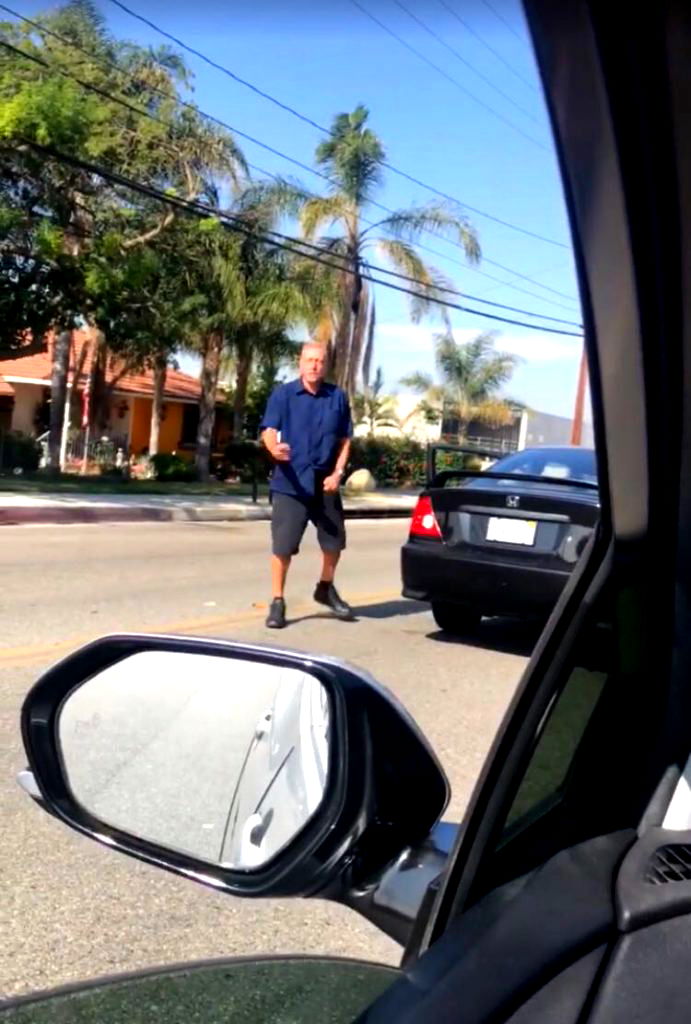 On the morning of July 31, in Upland, California, an Asian man was verbally attacked and spat on by an unidentified White man during a road rage incident.