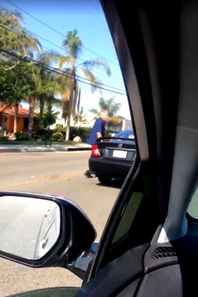 On the morning of July 31, in Upland, California, an Asian man was verbally attacked and spat on by an unidentified White man during a road rage incident.