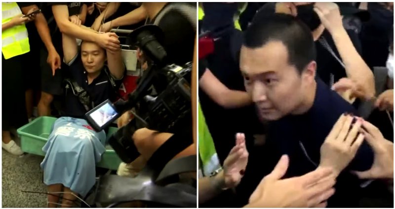 Chinese State News Reporter Hailed as a Hero in China After Getting Tied Up By Hong Kong Protesters