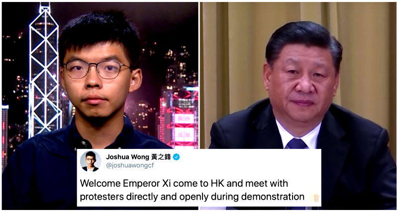 Hong Kong Protests Leader Welcomes ‘Emperor Xi’ to Meet With Protesters ‘Directly and Openly’