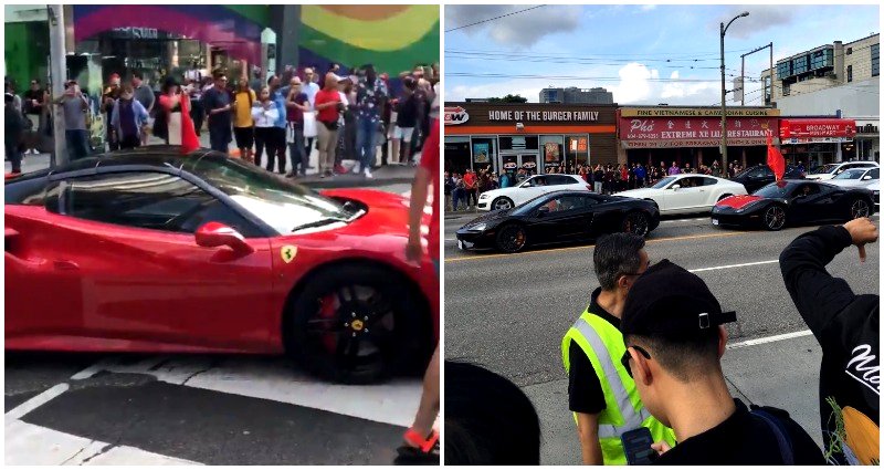 Crazy Rich Chinese Crash Hong Kong Rally with Their Supercars in Toronto