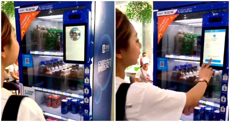 Woman on TikTok Buys Drink From Vending Machine Using Just Her Face