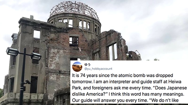 Hiroshima Teen Gets Asked if Japanese People Hate Americans for Atomic Bombing, Their Answer is Beautiful