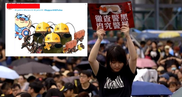 China Praises Citizens Breaking the Law to Attack Hong Kong Protesters on Banned Social Media