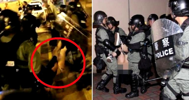 Hong Kong Police Accused of Ripping Off Protester’s Underwear and Exposing Her During Arrest