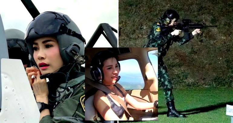 Thai King’s New Royal Consort is a Plane-Flying, Gun-Shooting Badass