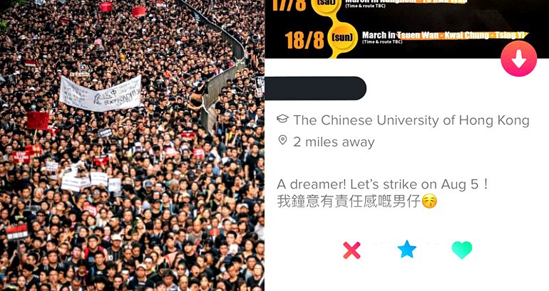 Hong Kong Protesters Are Now Using ‘Pokémon Go!’ and Tinder to Organize Marches
