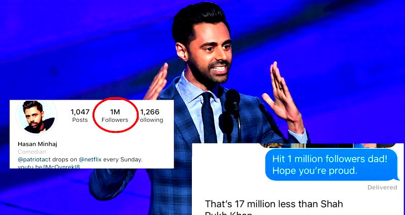 Hasan Minhaj Got the Most Asian Dad Response After Reaching 1 Million Followers