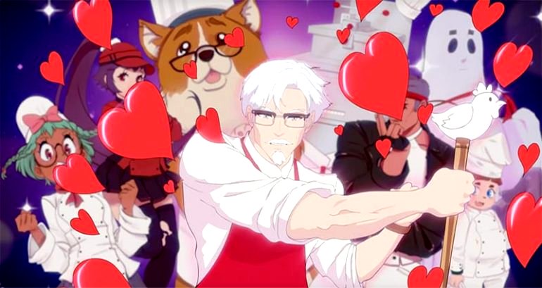 Colonel Sanders is Finger Lickin’ Hot in KFC’s Anime Dating Game