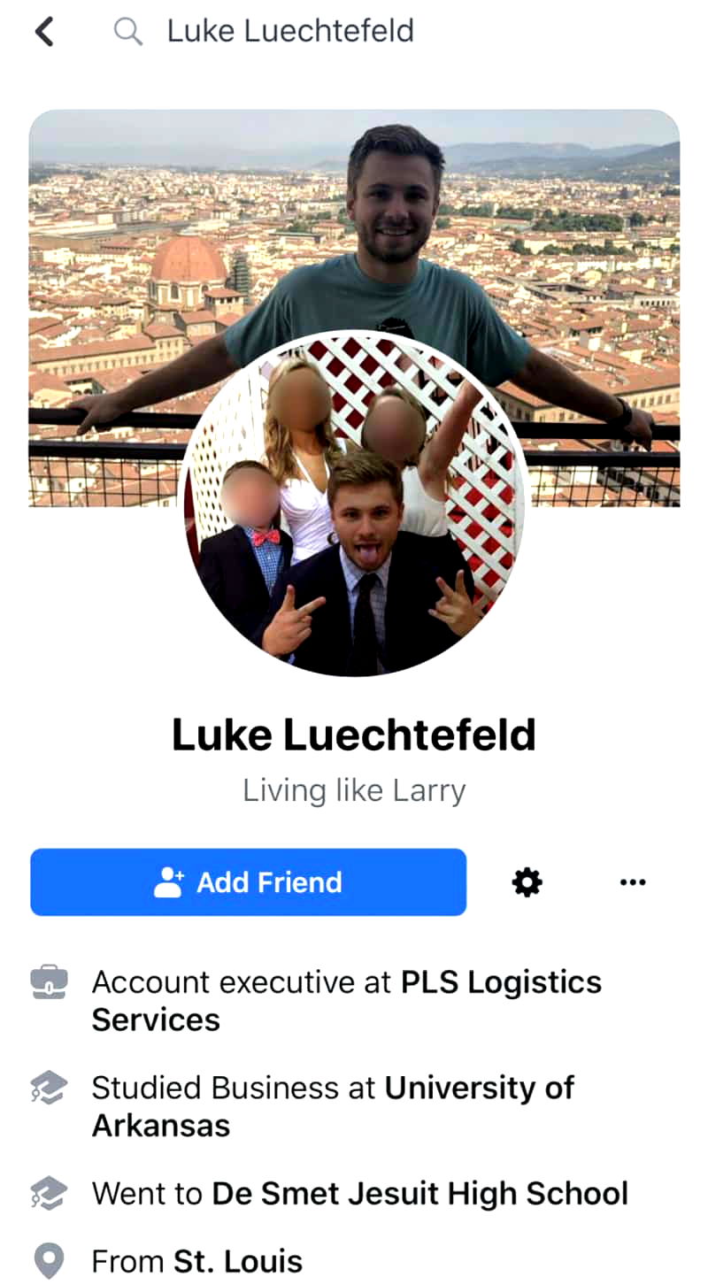 A woman in Texas has taken to Twitter to expose a man, now identified as Luke Luechtefeld, who allegedly touched her without consent in public after pulling down her outfit as she walked out of a bar with a group of friends last week.