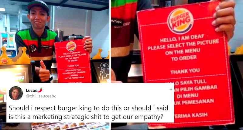 Burger King Brilliantly Responds to Man Who Shamed Them For Hiring Deaf Employee