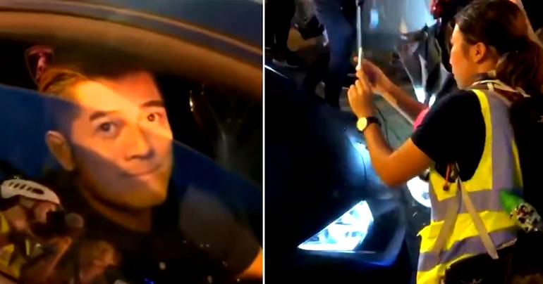 HK Superstar Aaron Kwok Drives Lamborghini Through Protesters While Getting Diapers