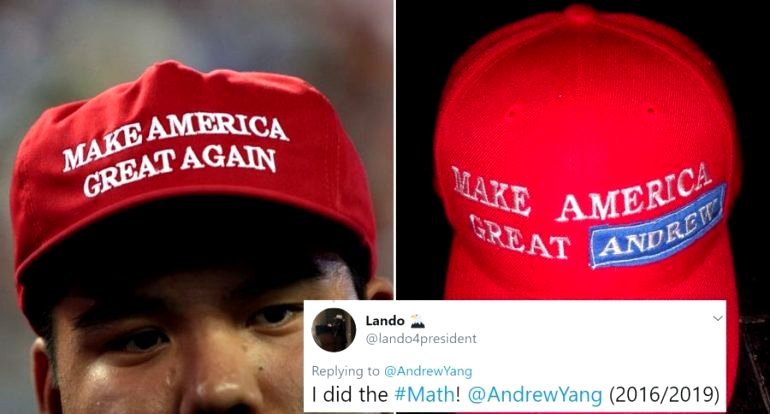 Trump Supporters Are Reportedly Ditching Their MAGA Hats for Andrew Yang