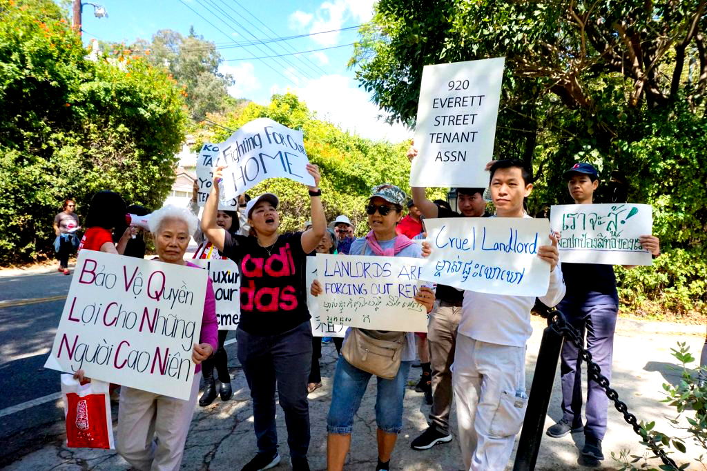 Tenants at Everett Street, many of whom are low-income immigrants and refugees from Thailand, Cambodia, and Vietnam, received a notice in late July from their landlords Robert and Rosa Chow, stating that they had only 60 days to leave.